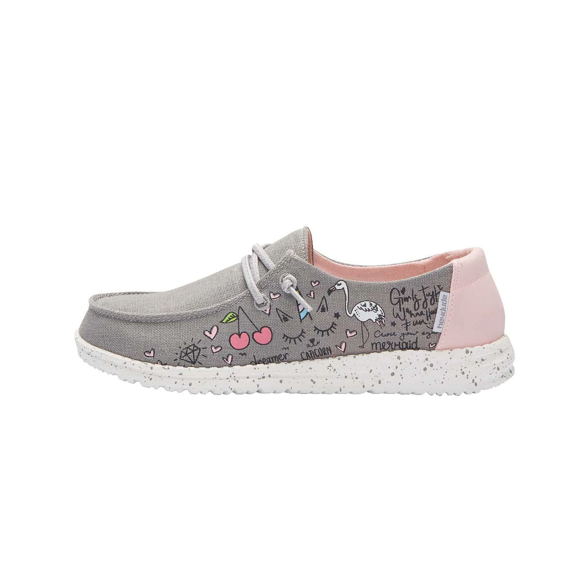 HEY DUDE Mocassini Wally Youth Bambino Doodle Grey 13012 3167DOODLEGREY 
