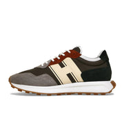HOGAN Sneakers H601 Uomo Verde Grigio Beige HXM6010EG00N3K836P VERDE.GRIGIO.BEIGE 