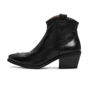 JE T`AIME Texano Con Tacco In Pelle Spazzolata Donna Nero M102 NERO 