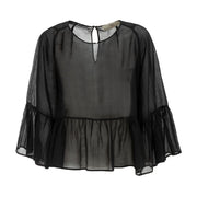 JUCCA Blusa Con Balza Donna Nero J3512114 003NERO 