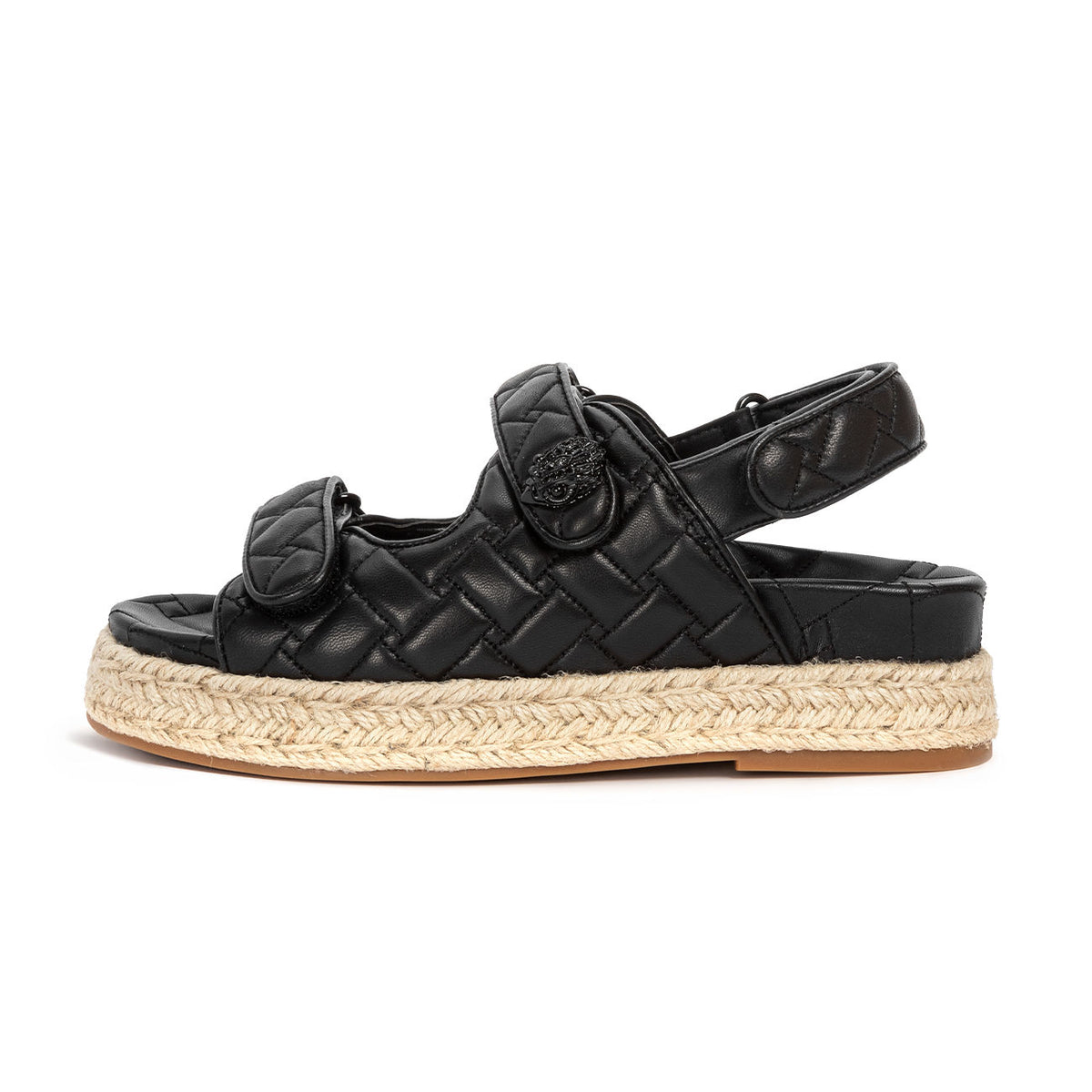 KURT GEIGER Sandali In Pelle Intrecciata E Rafia Donna Nero KG/KGS8878200109/00 NERO 