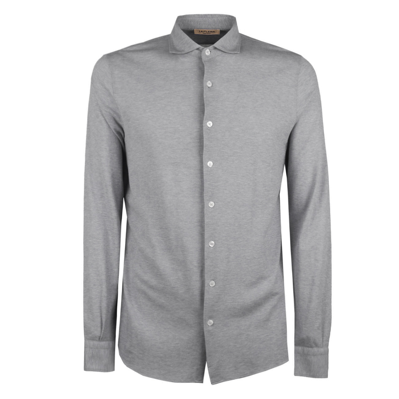 LA FILERIA Camicia Piquet Uomo Grigio Chiaro 60120/81402 800 GRIGIO CHIARO 
