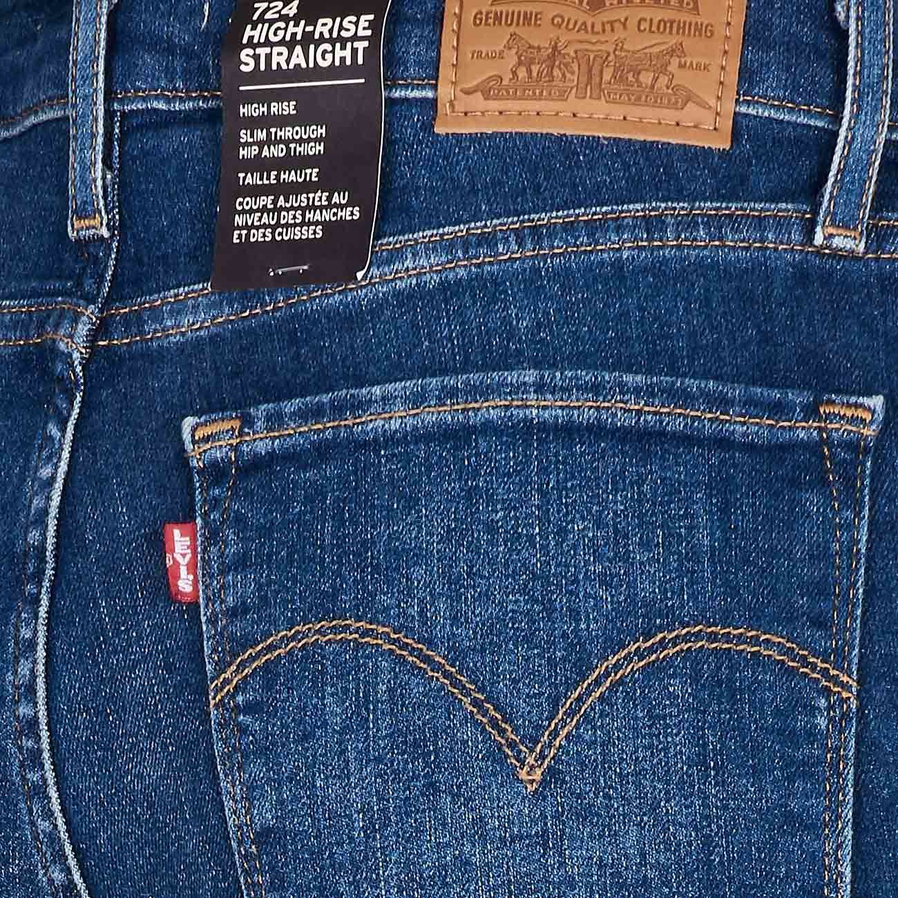 LEVIS Jeans Slim 724 High Rise Donna Denim Scuro 18883/0139 NONSTOP.DENIMSCURO 