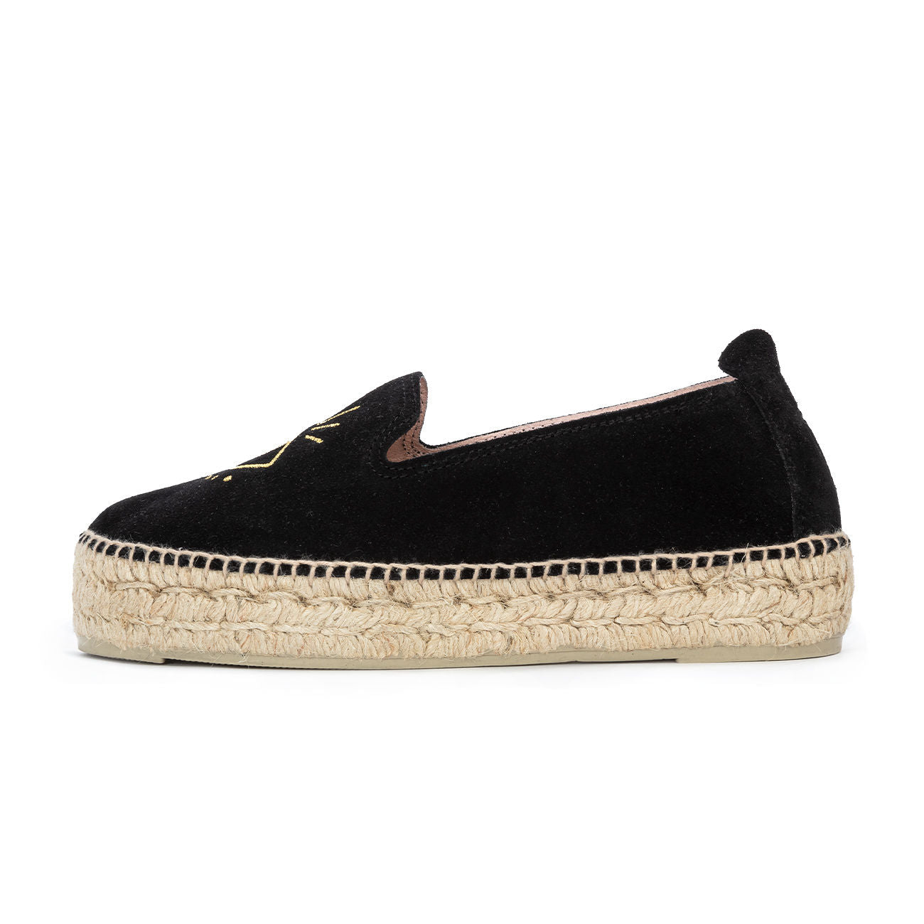 MANEBI Espadrillas Palm Springs Ricamo Occhio/Luna MAN/F65D0 BLACK 