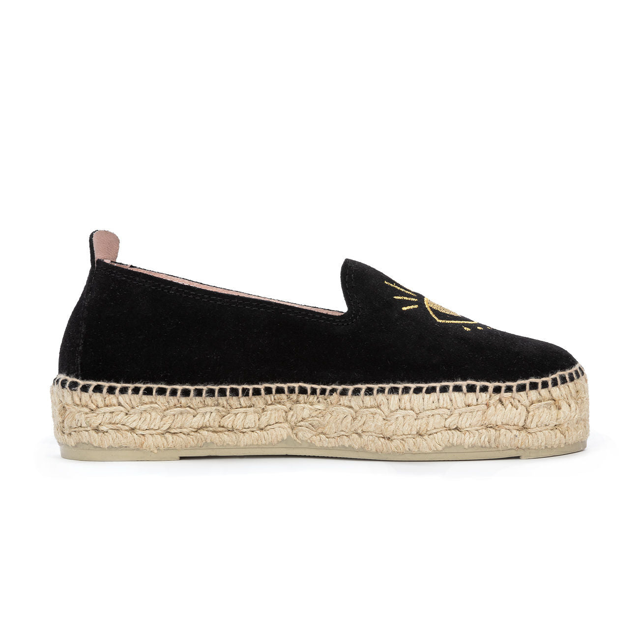 MANEBI Espadrillas Palm Springs Ricamo Occhio/Luna MAN/F65D0 BLACK 
