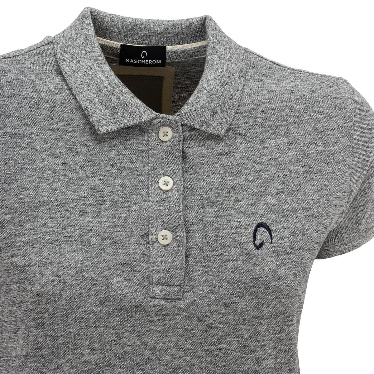 MASCHERONI SPORTSWEAR Polo Vintage Donna Slub Grey Heather MASCHERONI/KV2207 SLUBGREYHEATHER 