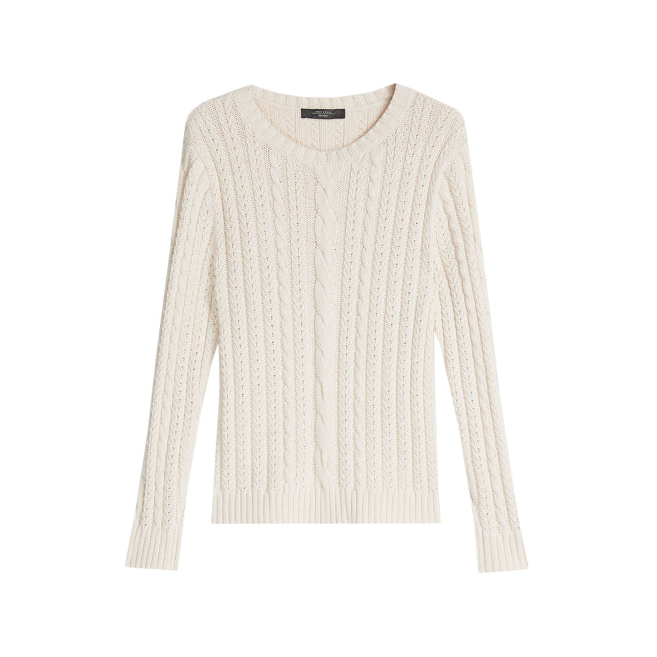MAX MARA WEEKEND Pull Baschi In Filato Cordonetto Donna Avorio MM/53611927600 001AVORIO 