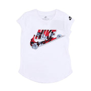 NIKE T-Shirt Wallpaper Floral Bimba Bianco NK/36J067 001WHITE 