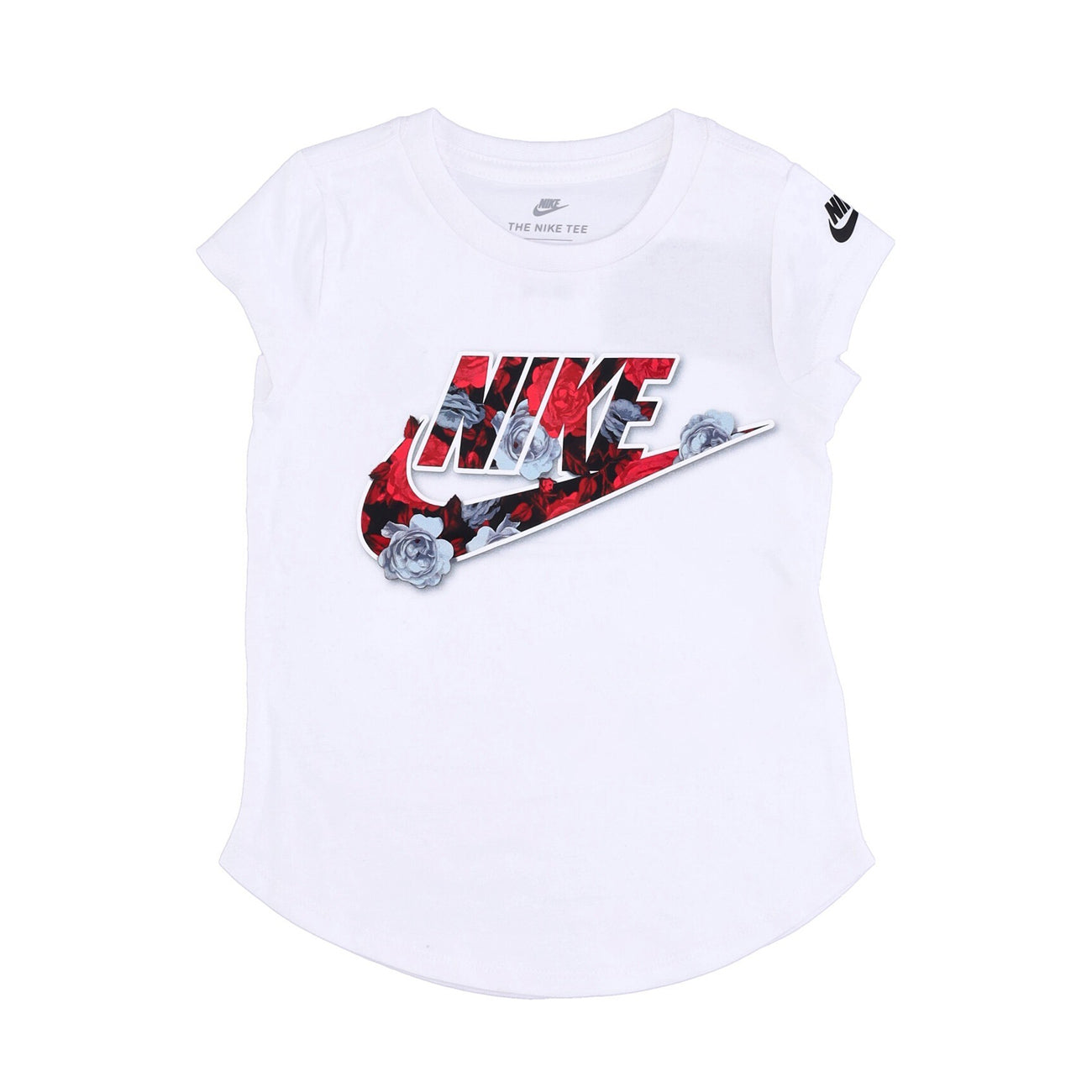 NIKE T-Shirt Wallpaper Floral Bimba Bianco NK/36J067 001WHITE 
