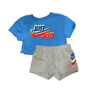 NIKE Set T-Shirt + Short Sport Dna Boxy Bimbo Grigio NK/36J464 C87GREYHTR 