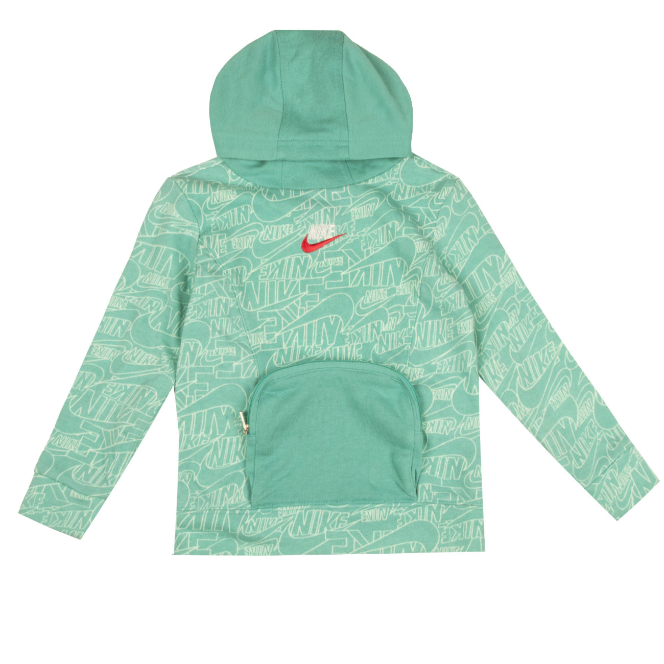 NIKE Felpa Logo All Over Bimbo Light Blue NK/86J057 B5PRUSHTEAL 