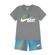 NIKE Set 2 Pz Bimbo T-Shirt Nsw Elevate + Short Nike NK/86J506 BE1PHOTOBLUE 