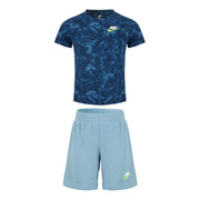 NIKE Set T-Shirt + Short Leaf Dye Bimbo Baiwornblue NK/86J519 BAIWORNBLUE 