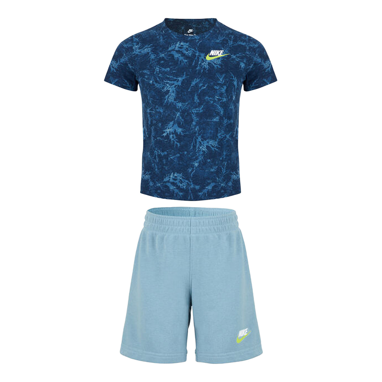 NIKE Set T-Shirt + Short Leaf Dye Bimbo Baiwornblue NK/86J519 BAIWORNBLUE 