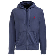POLO RALPH LAUREN Felpa In Cotone Garzato Con Cappuccio Uomo Light Navy 710706348 008 LIGHT NAVY 