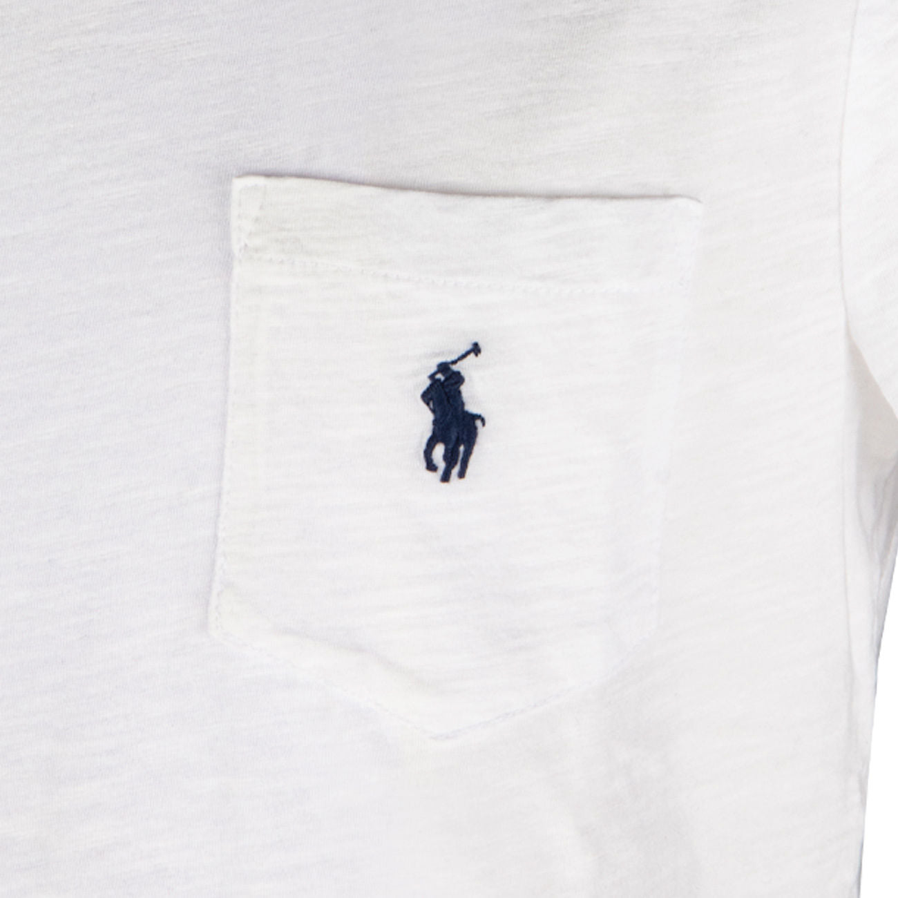 POLO RALPH LAUREN T-Shirt Delave' Custom Slim Con Taschino Uomo White 710795137 001 WHITE 