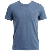POLO RALPH LAUREN T-Shirt Delave' Custom Slim Con Taschino Uomo Carson Blue 710795137 012 CARSON BLUE 