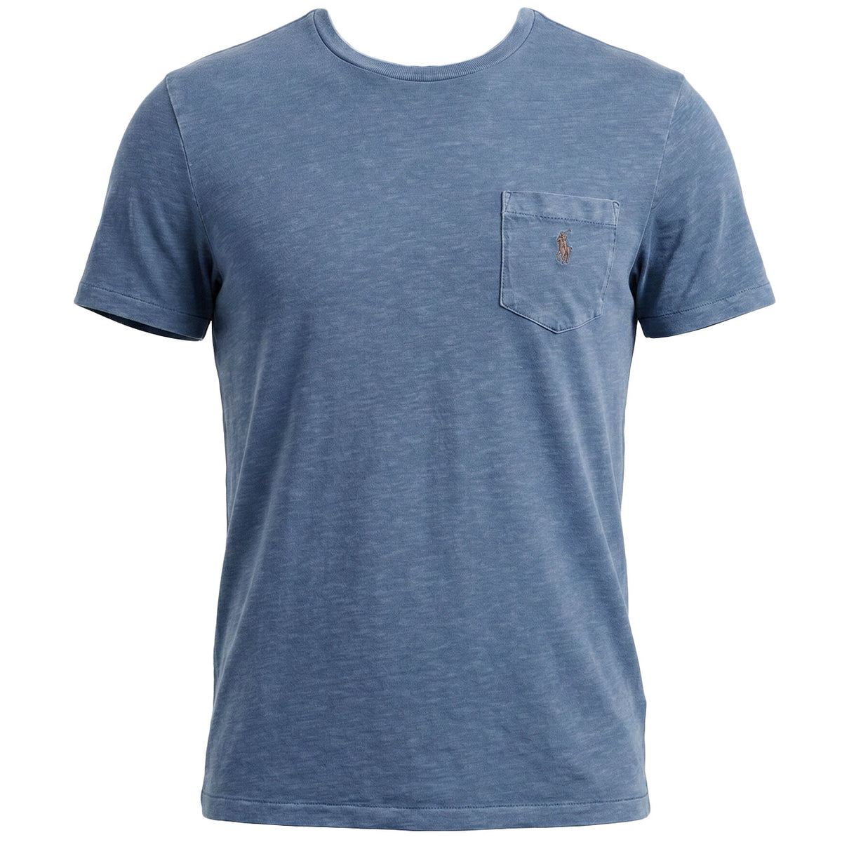 POLO RALPH LAUREN T-Shirt Delave' Custom Slim Con Taschino Uomo Carson Blue 710795137 012 CARSON BLUE 