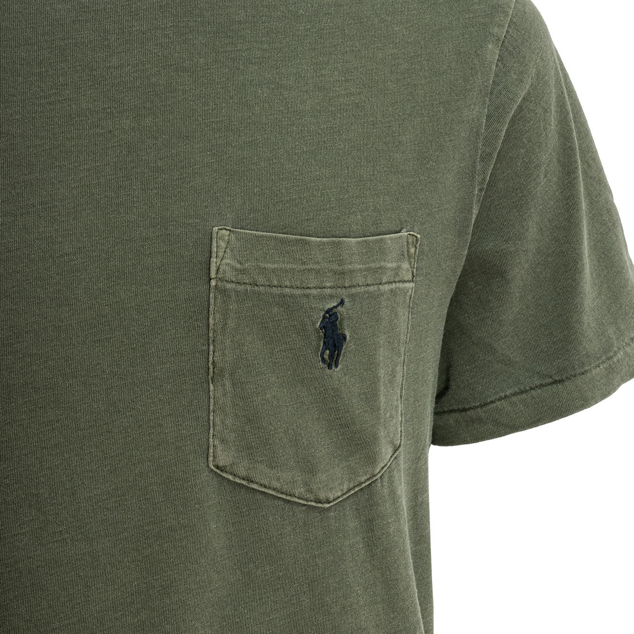 POLO RALPH LAUREN T-Shirt Delave' Custom Slim Con Taschino Uomo Olive 710795137 029 OLIVE 