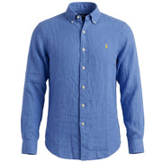POLO RALPH LAUREN Camicia Lino Slim Uomo Bis Blu 710829443 HRBISBLU 