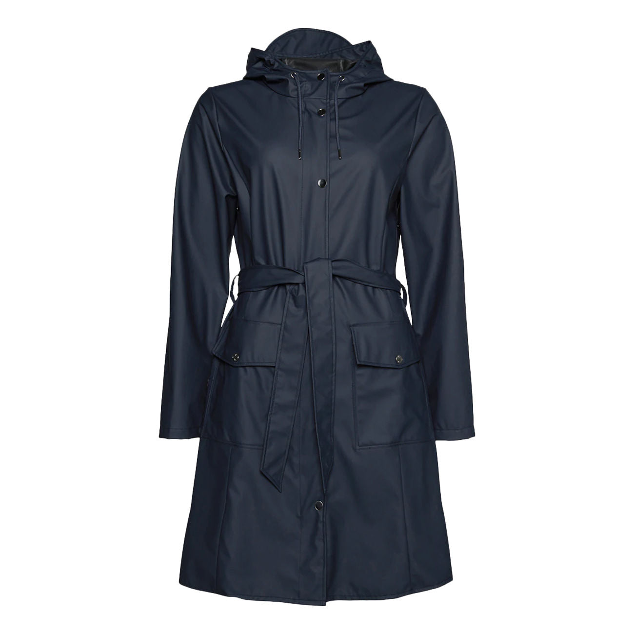 RAINS Trench Curve Slim Con Cintura Unisex Navy 18130 NAVNAVY 