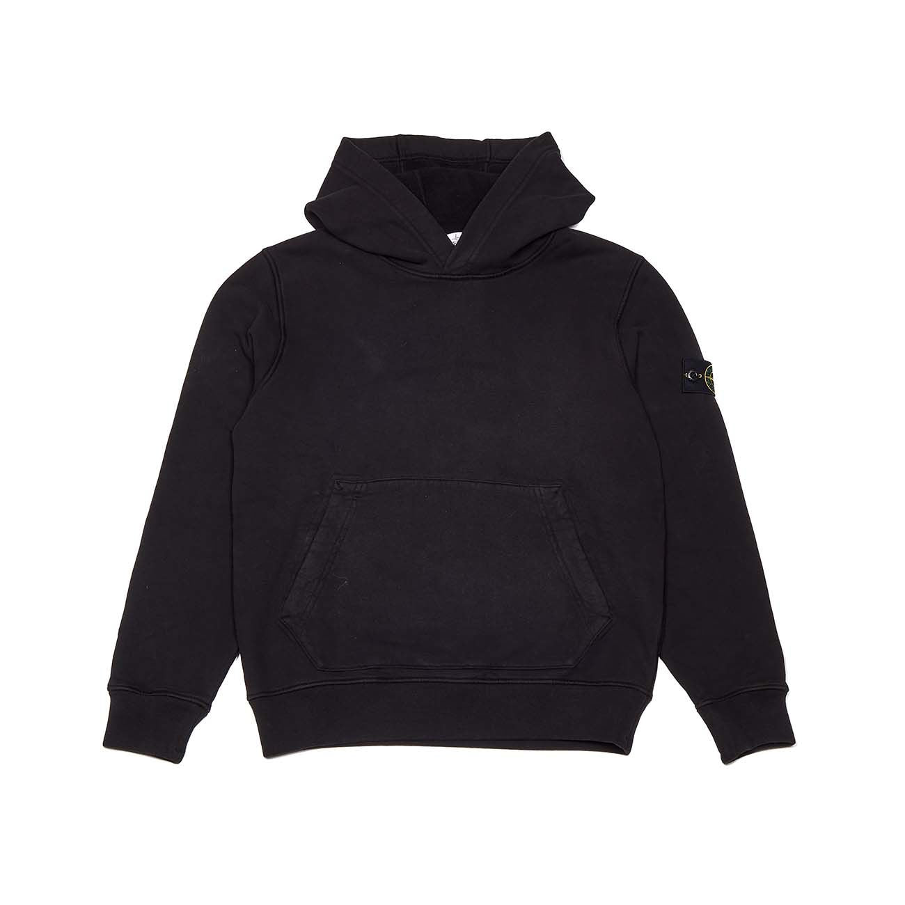 STONE ISLAND Felpa Con Cappuccio E Tasca Marsupio Kids Nero ST/61640/ V0029NERO 