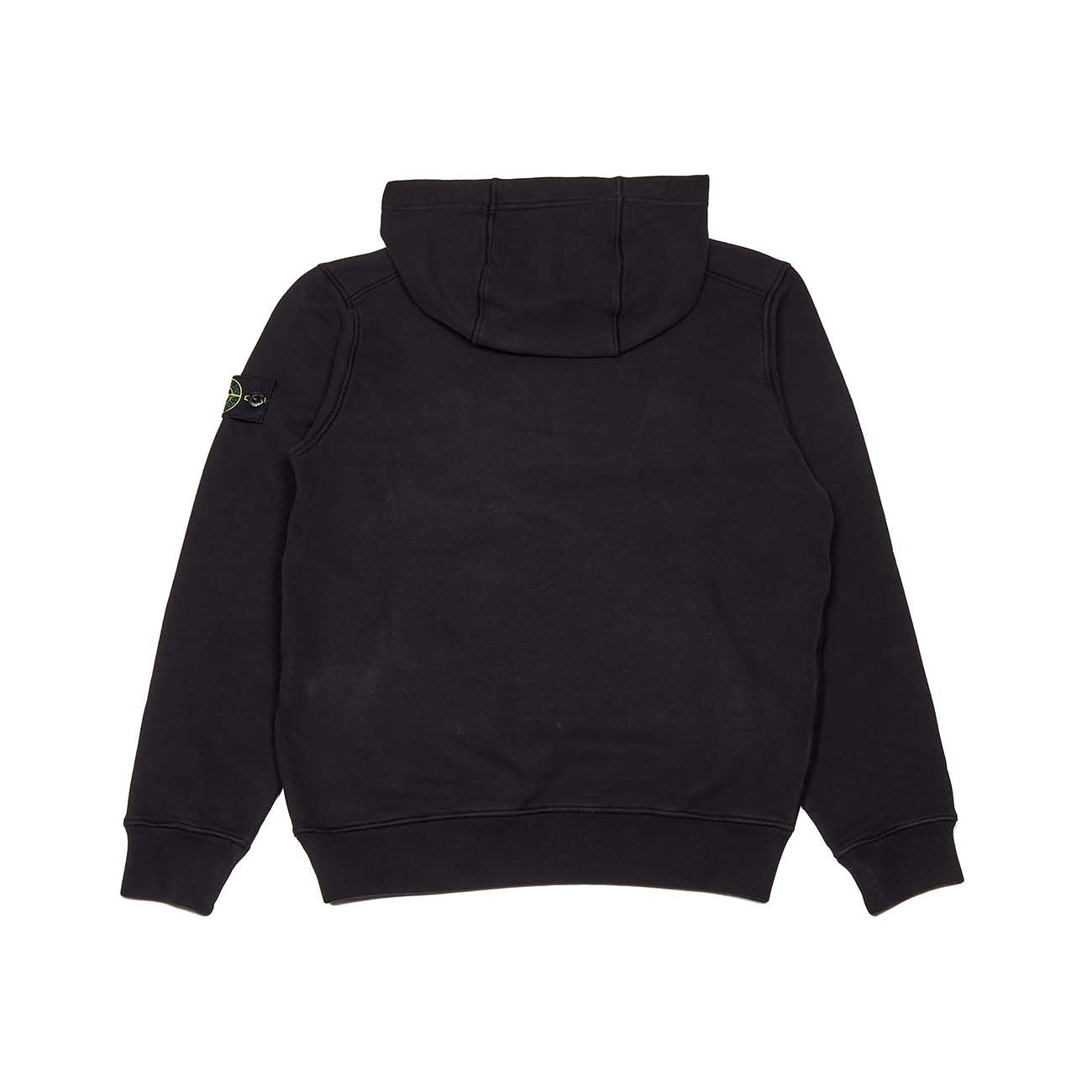 STONE ISLAND Felpa Con Cappuccio E Tasca Marsupio Kids Nero ST/61640/ V0029NERO 