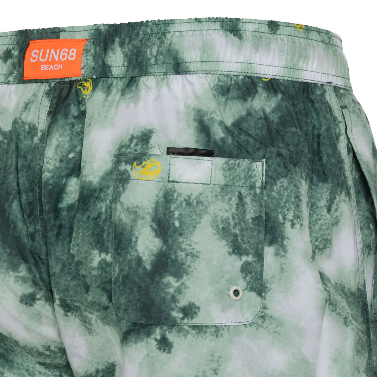 SUN68 Costume Tie Dye Uomo Militare Giallo H32113 1963MILITARE/GIALLO 