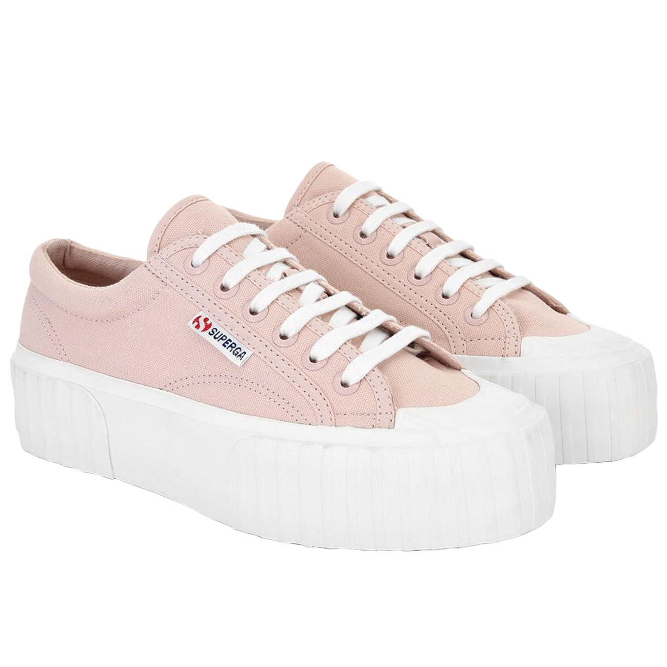 SUPERGA Sneakers 2630 Stripe Donna Alpink Skin White S00GRT0 AHLPINKSKIN.WHITE 
