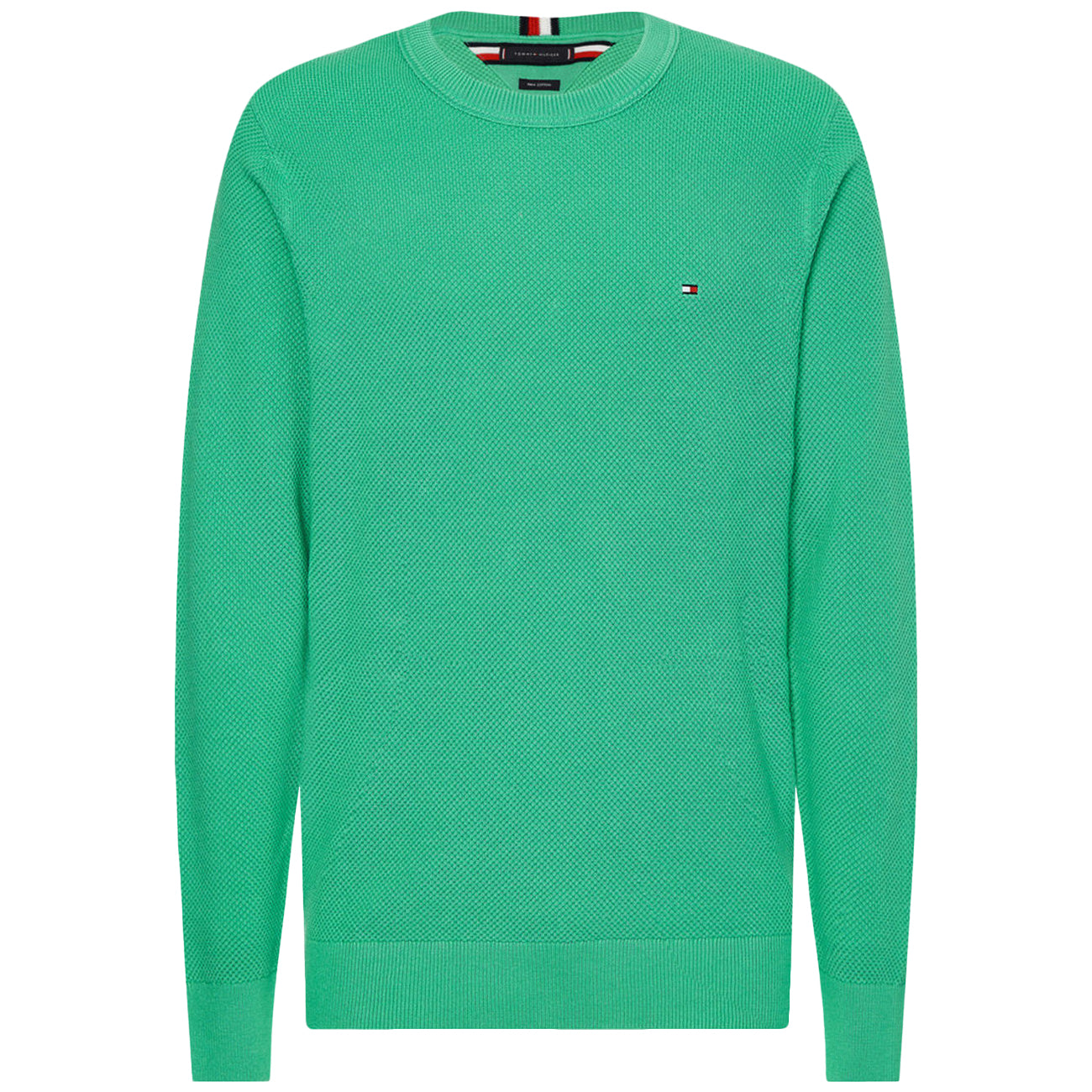 TOMMY HILFIGER Pull Pique Structure Uomo Aloha Green TO/MW0MW22749 L3LALOHAGREEEN 