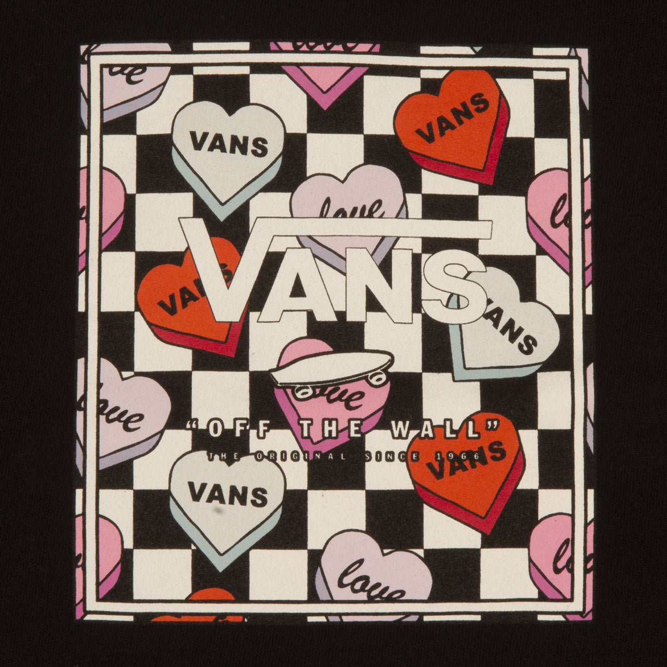 VANS T-Shirt Box Candy Hearts Bambina Nero VN0A7RRC BLK1BLACK 