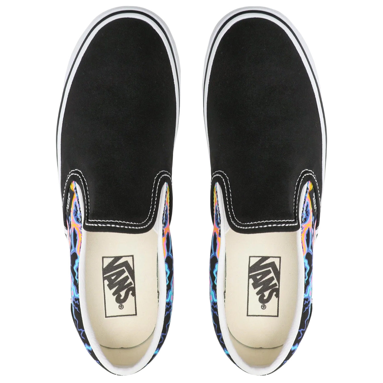 VANS Scarpa Classic Slip-On Electric Flame VN000XG8 B031BLK.TRWHT 