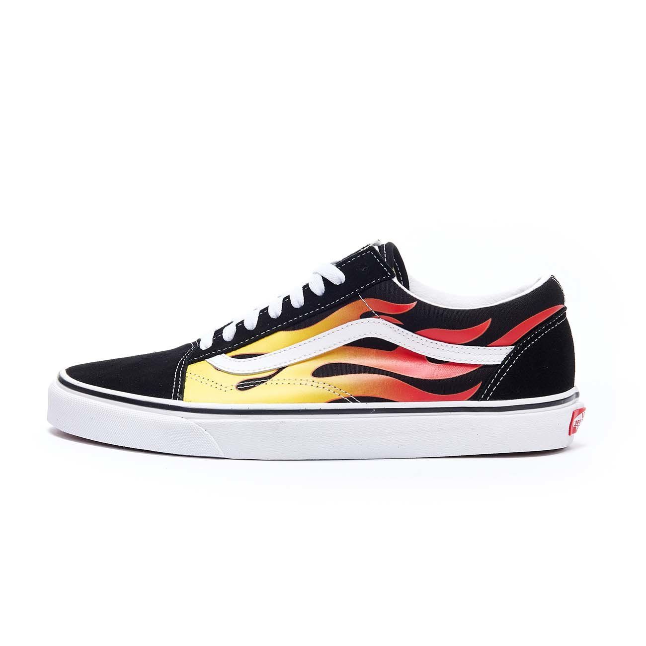 VANS Sneakers Old Skool Flame Uomo Black Flame VN0A38G1 PHN1BLACK/BLACK/TRWHT 