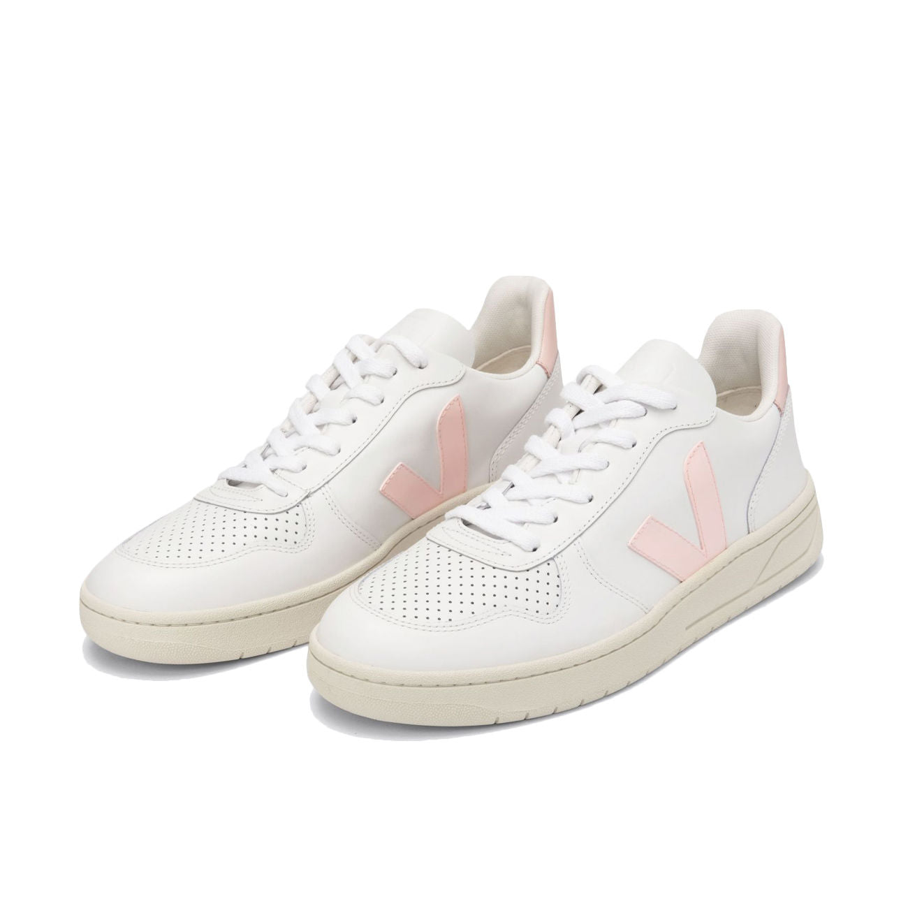VEJA Sneakers V-10 Leather Donna Extra White Petale VX0202644 EXTRAWHITE.PETALE 