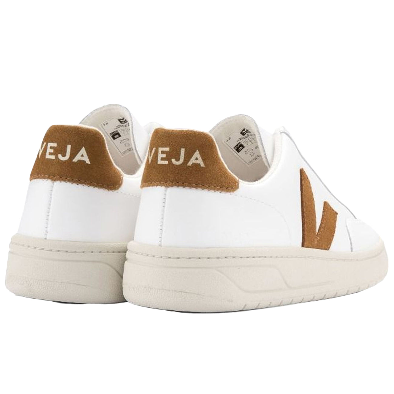 VEJA Sneakers V-10 Leather Uomo Extra White Camel VX0202652 EXTRAWHITE.CAMEL 
