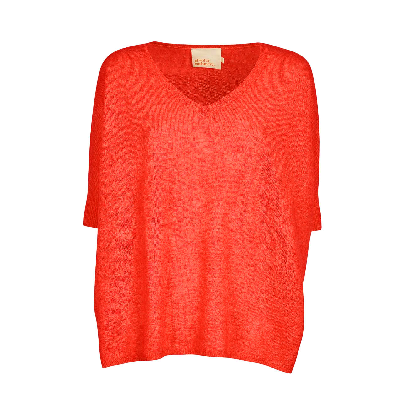 ABSOLUT CASHMERE Pull Kate Con Scollo A V Donna Corail Fluo AC142010C CORAIL FLUO 