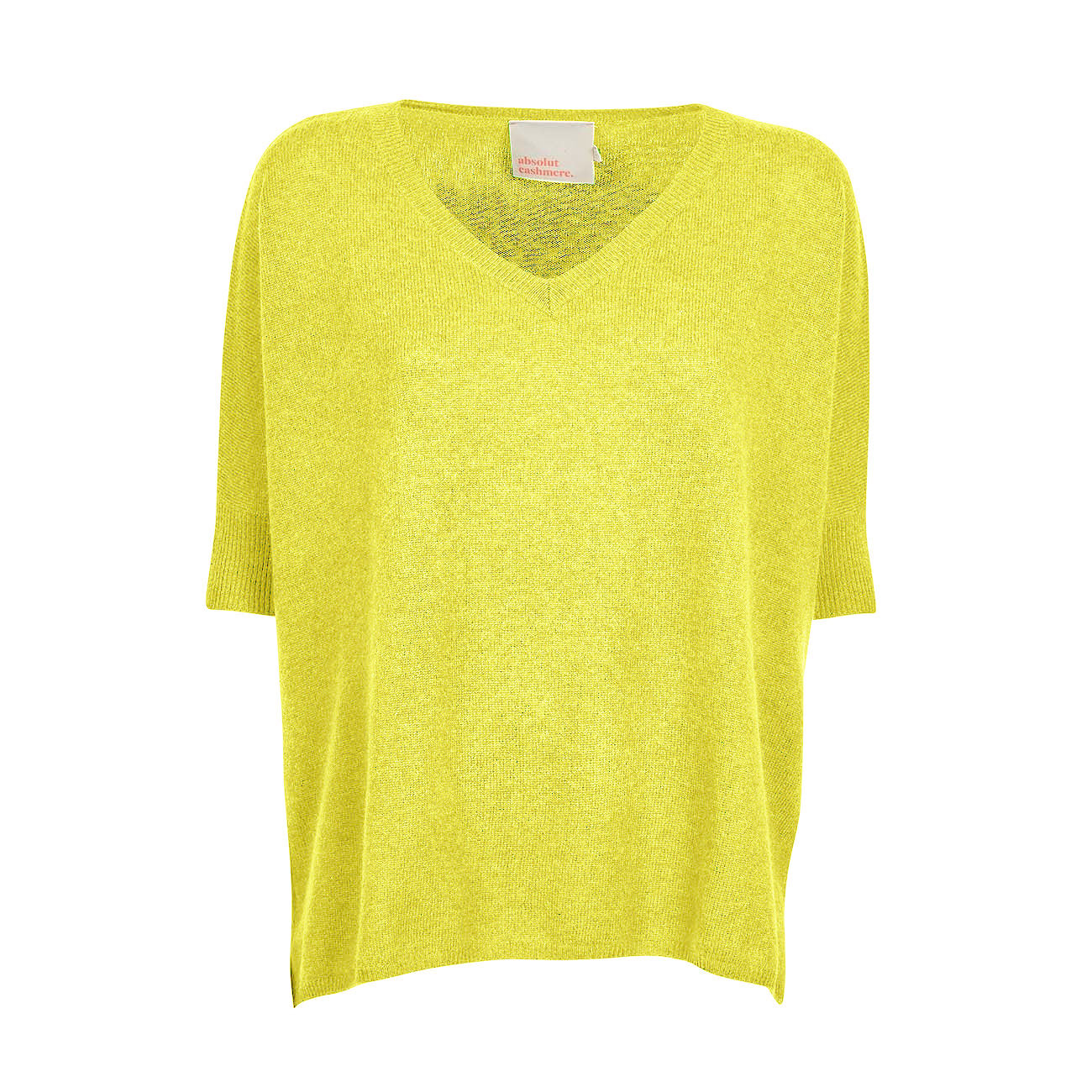 ABSOLUT CASHMERE Pull Kate Con Scollo A V Donna Jaune Fluo AC142010C JAUNE FLUO 