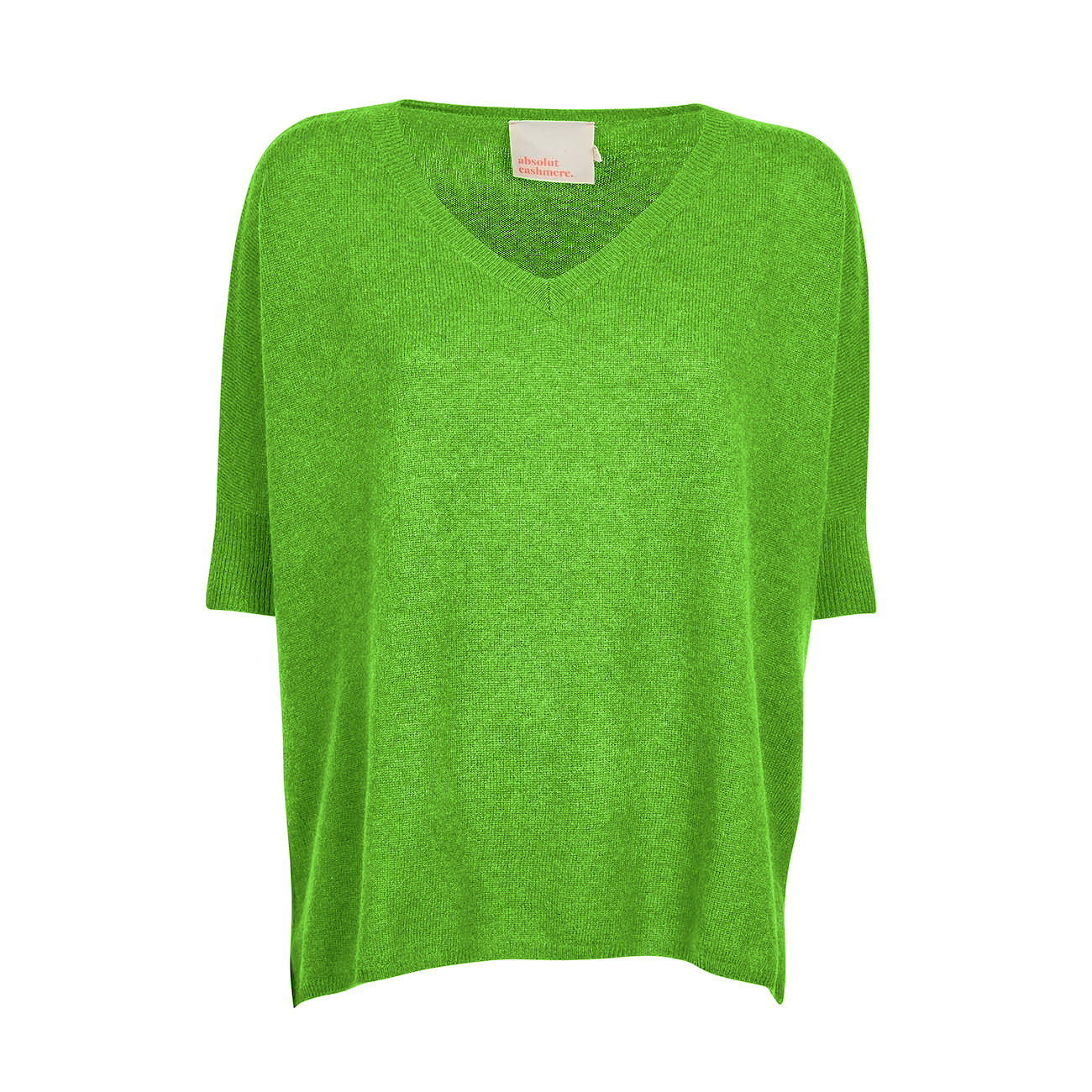 ABSOLUT CASHMERE Pull Kate Con Scollo A V Donna Vert Fluo AC142010C VERT FLUO 