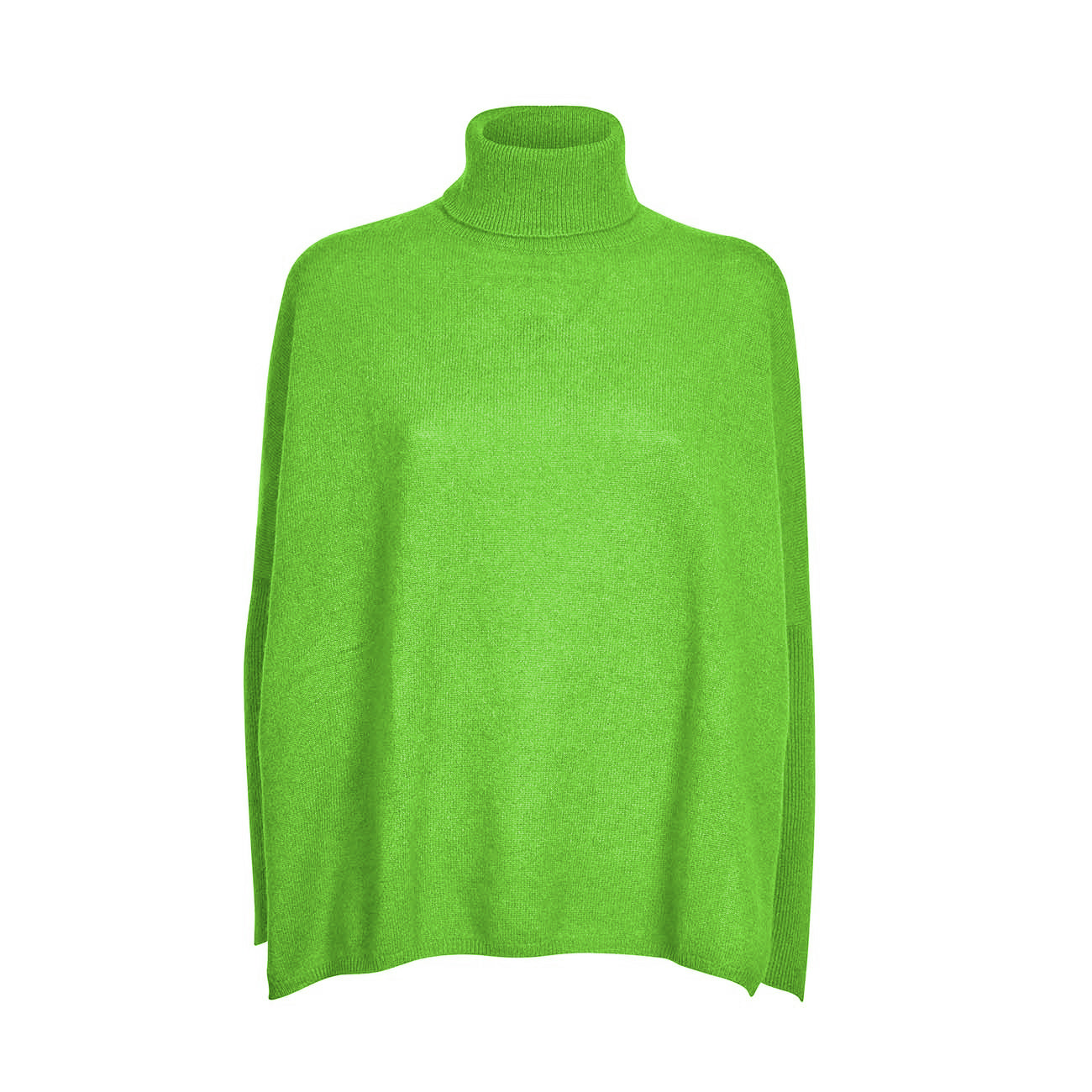 ABSOLUT CASHMERE Dolcevita Poncho Clara Donna Vert Fluo AC142011C VERT FLUO 