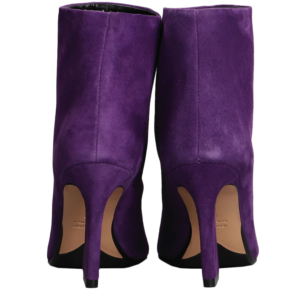 ANNA F. Stivaletti Décolleté Camoscio Donna Viola 9697 VIOLA 