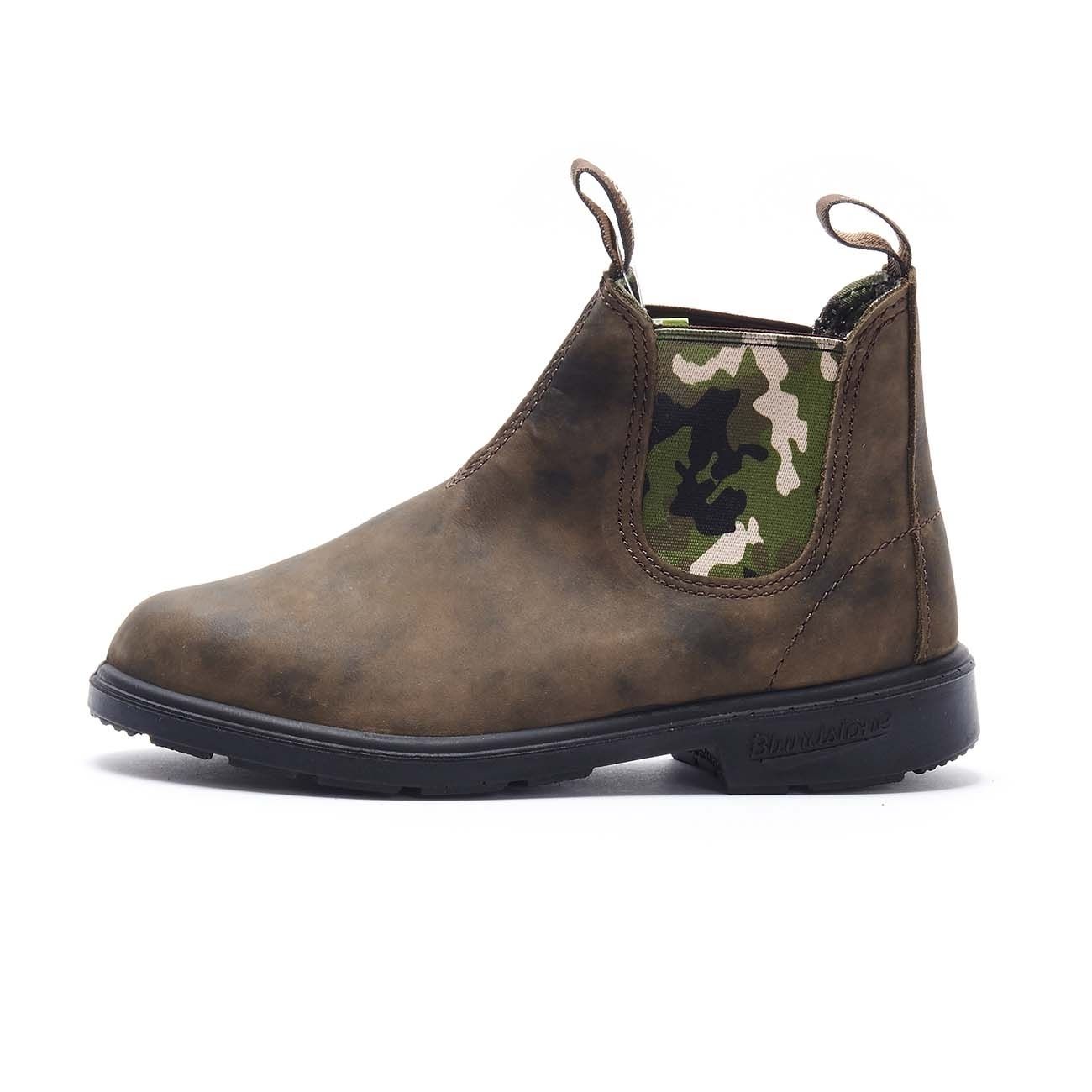 BLUNDSTONE FOOTWEAR El Side Boot Rustic Bambino Brown Camouflage BCCAL0430/1640 BRWNCAMO 
