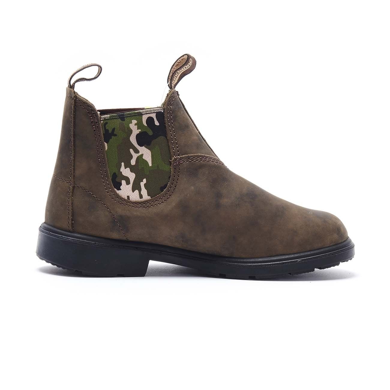 BLUNDSTONE FOOTWEAR El Side Boot Rustic Bambino Brown Camouflage BCCAL0430/1640 BRWNCAMO 