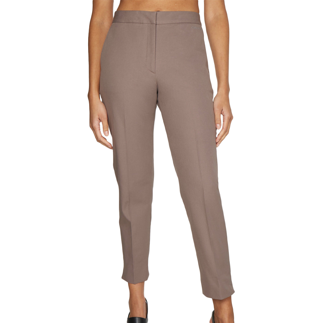 CALVIN KLEIN Pantaloni Sigaretta Stretch Gabardine Donna Desert Brown K20K203774 GZE DESERT BROWN 