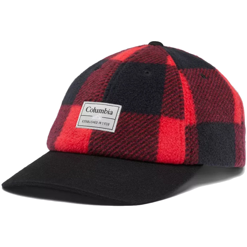 COLUMBIA Cappello Ii Fleece Ball Cap Uomo Mountain Red Check Print Black 1958171 613 MOUNTAIN RED CHECK PRINT/B 