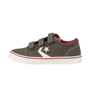 CONVERSE Sneakers All Star Badge Ox 3V Suede Bambino Charcoal/White 625386C CHARC/WHIT# 