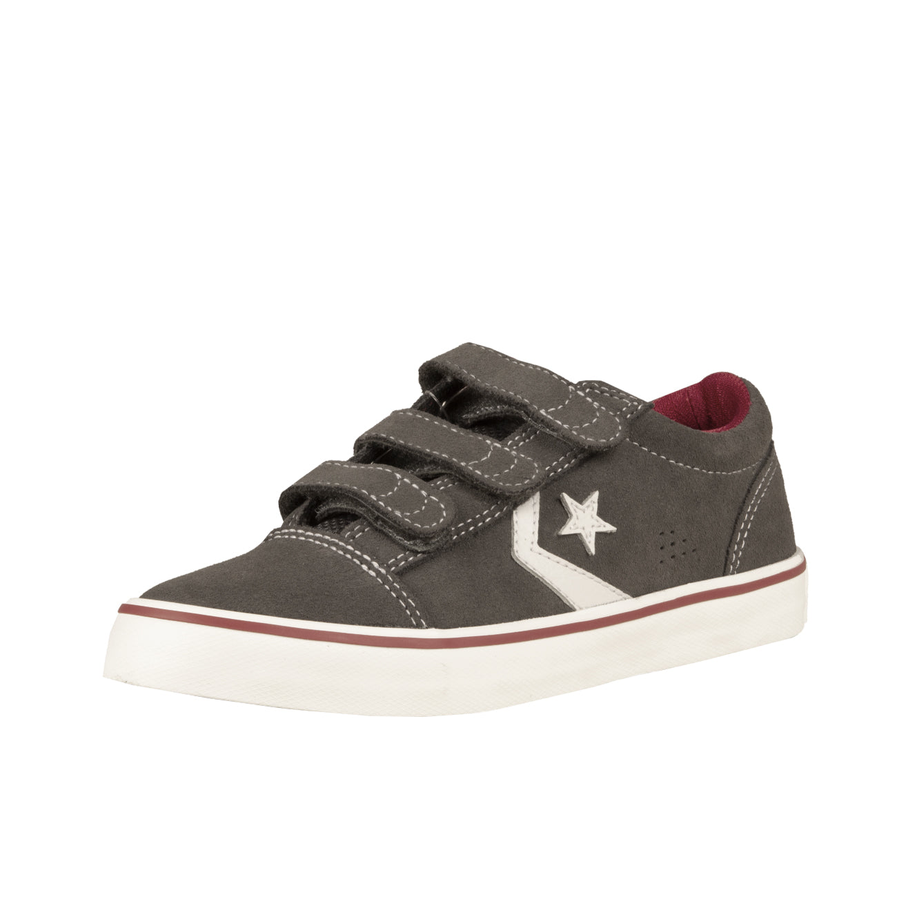 CONVERSE Sneakers All Star Badge Ox 3V Suede Bambino Charcoal/White 625386C CHARC/WHIT# 