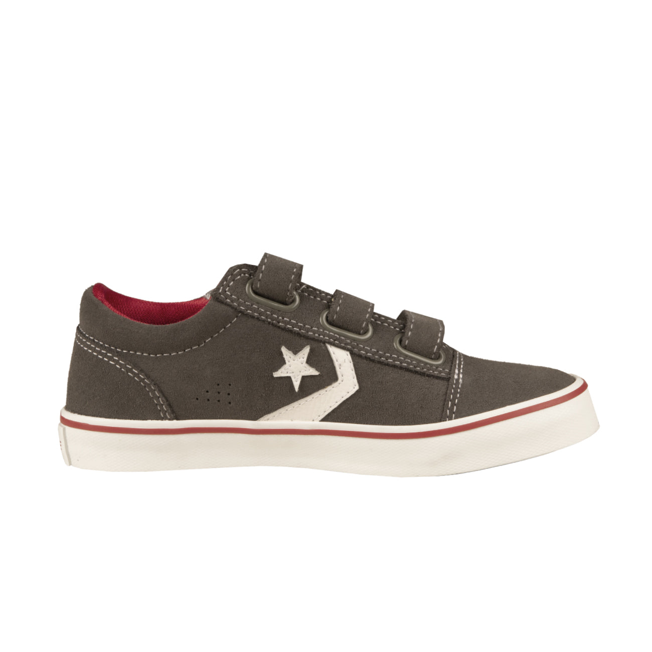 CONVERSE Sneakers All Star Badge Ox 3V Suede Bambino Charcoal/White 625386C CHARC/WHIT# 
