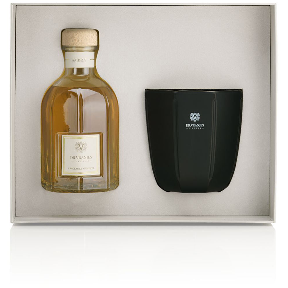 DR. VRANJES FIRENZE Gift Box Fragranza Ambra 500Ml Con Candela FRV20/R12 NATURAL 