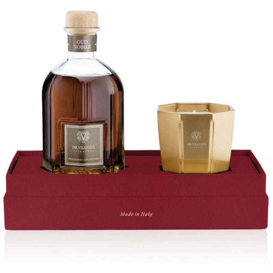 DR. VRANJES FIRENZE Gift Box Fragranza Oud Nobile 250Ml Con Candela FRV22/M42 NATURAL 