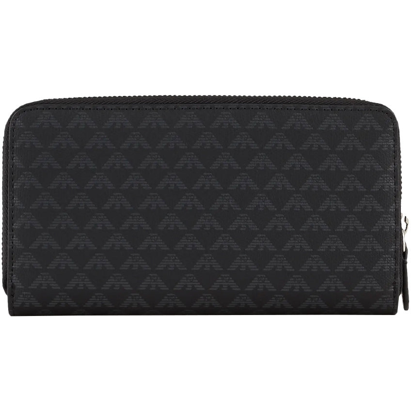 EMPORIO ARMANI Portafoglio Grande Zip Around Donna Nero Y3H168Y413E 80001 NERO 